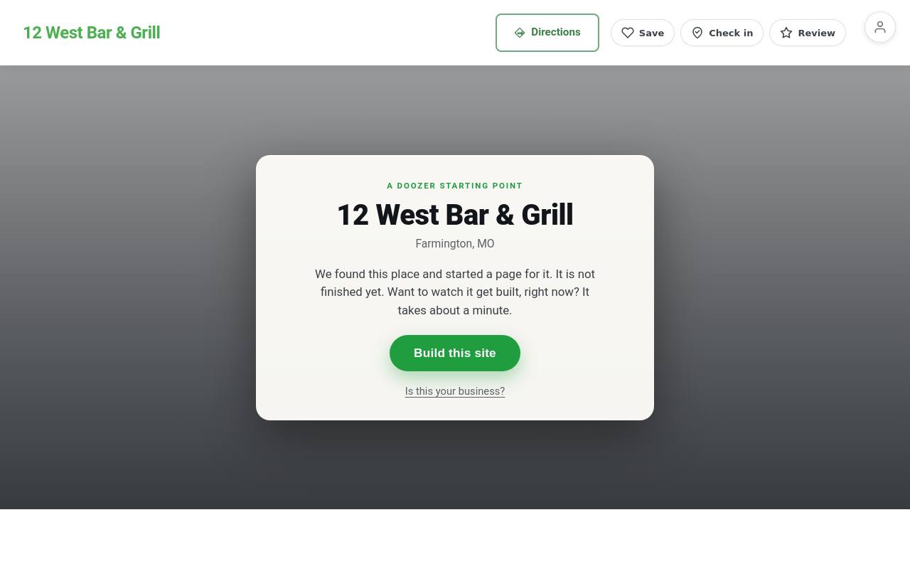 Preview of your live website