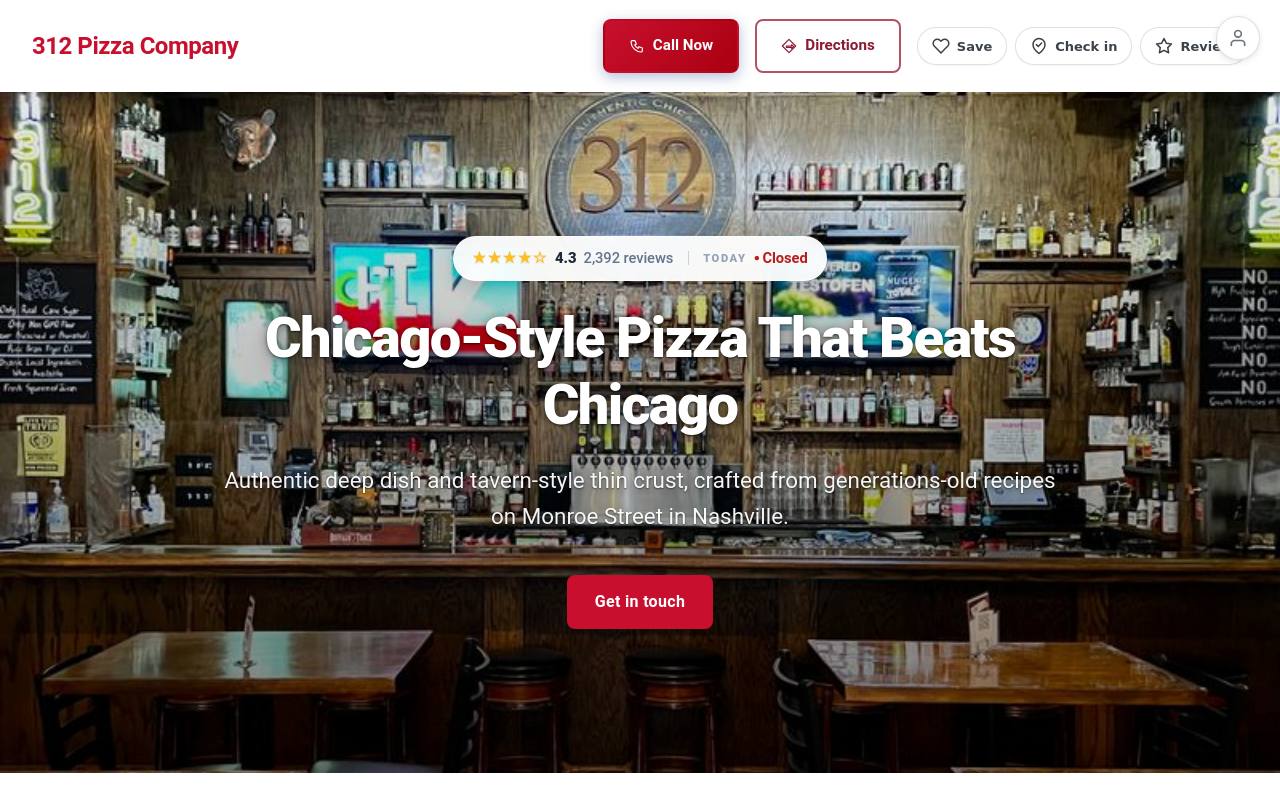 Preview of your live website