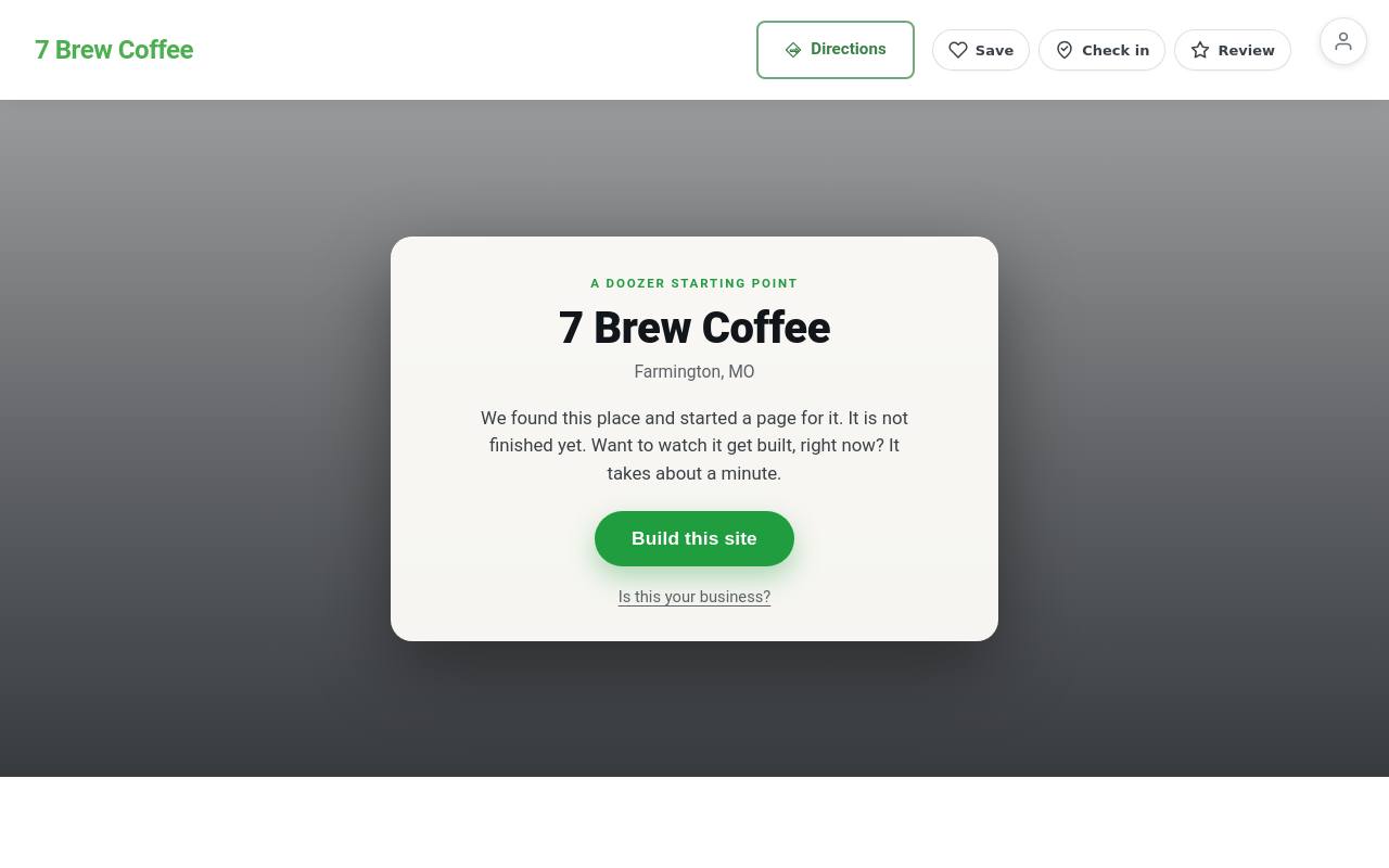 Preview of your live website