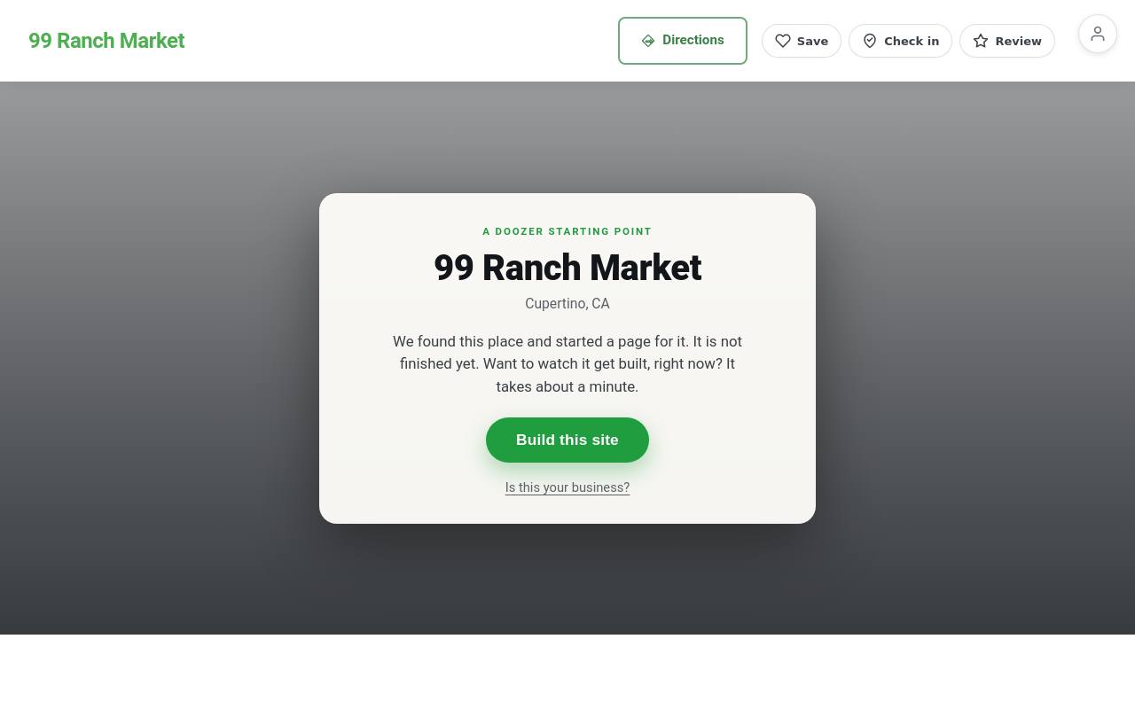 Preview of your live website