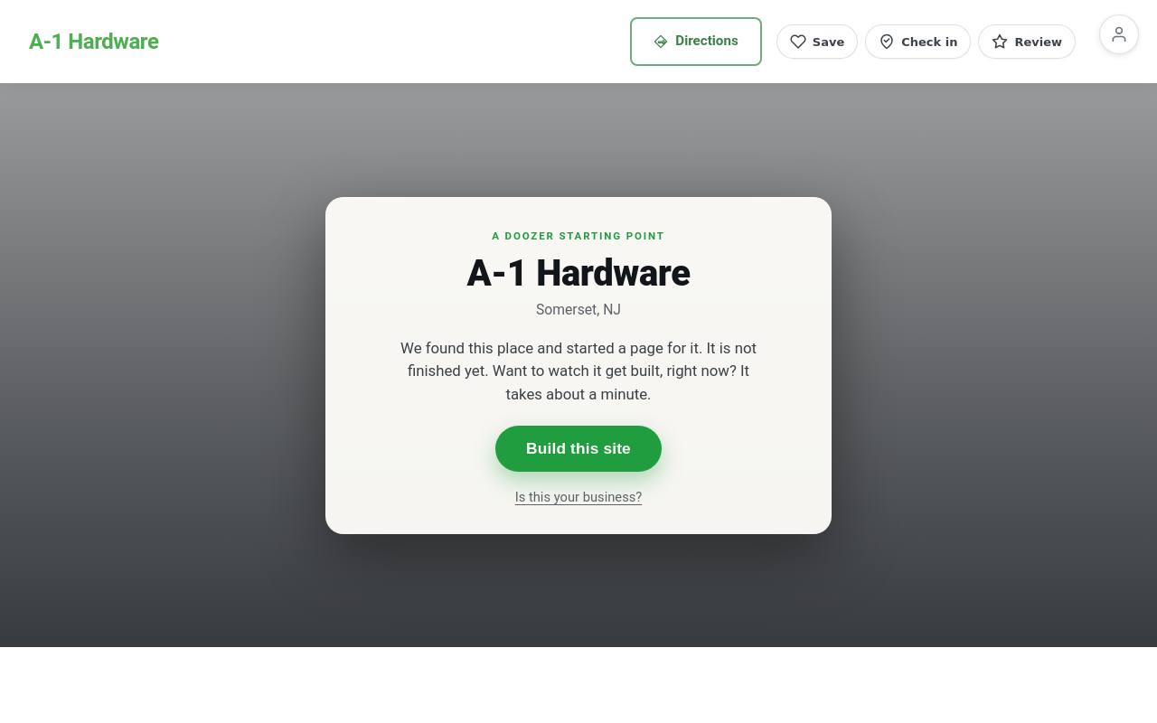 Preview of your live website