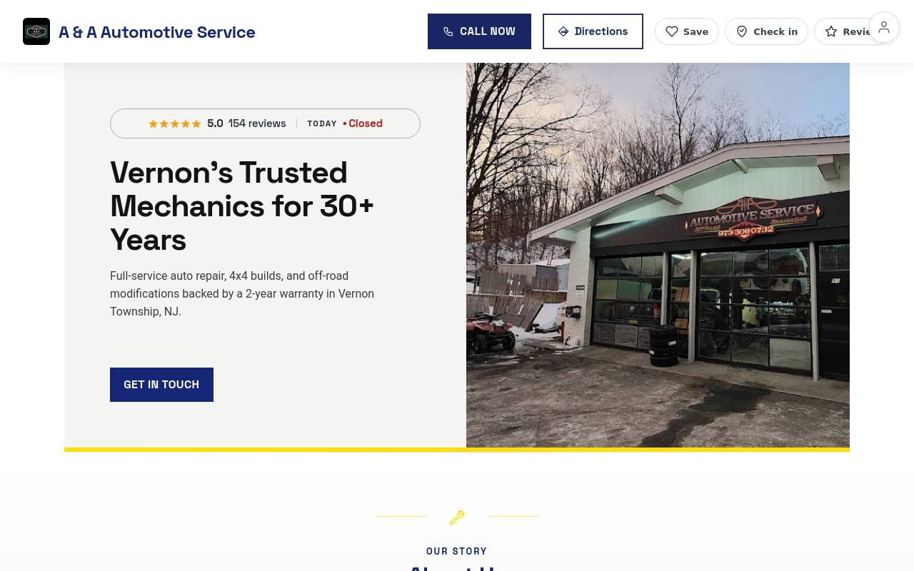 Preview of your live website