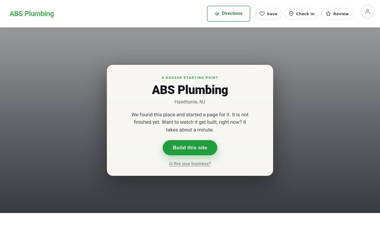 Preview of your live website