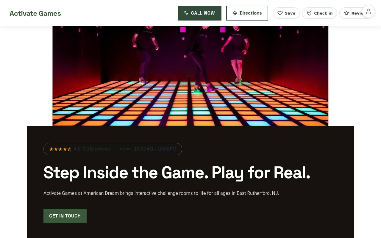 Preview of your live website