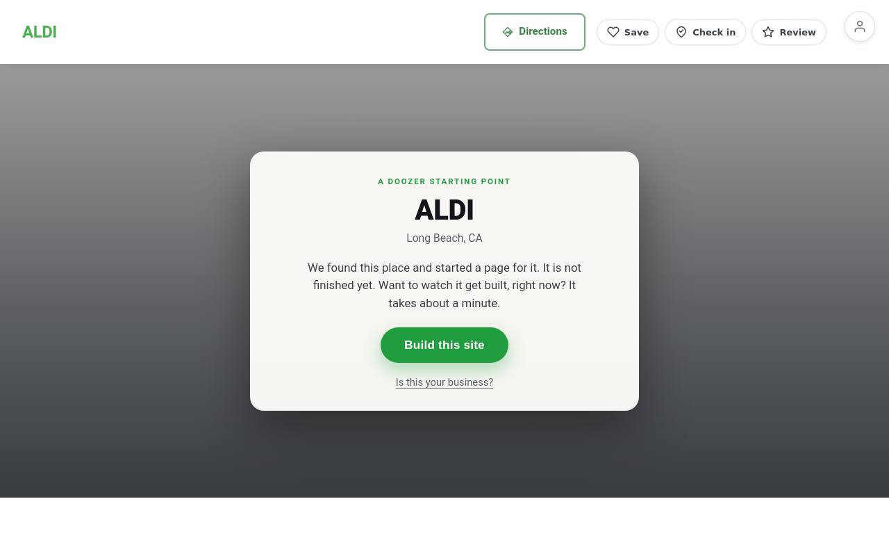 Preview of your live website