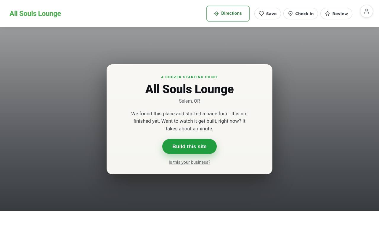 Preview of your live website