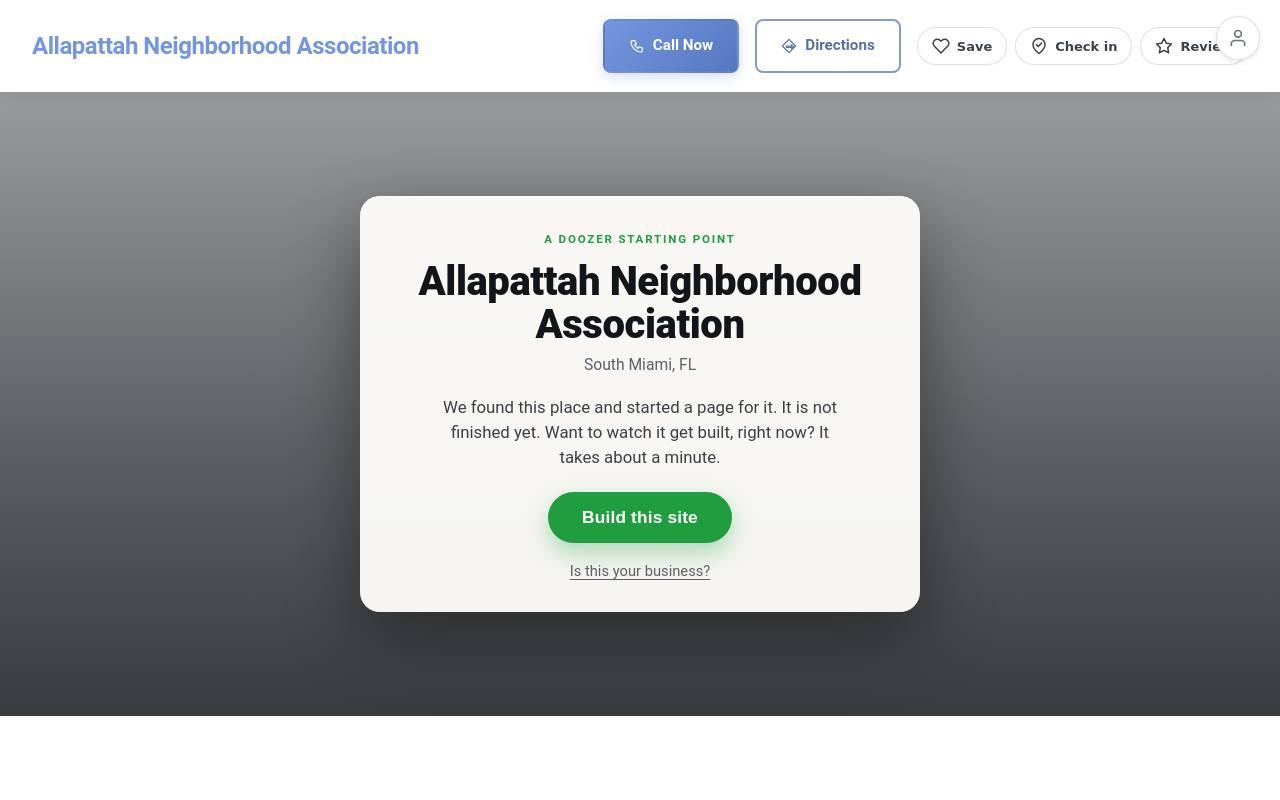 Preview of your live website