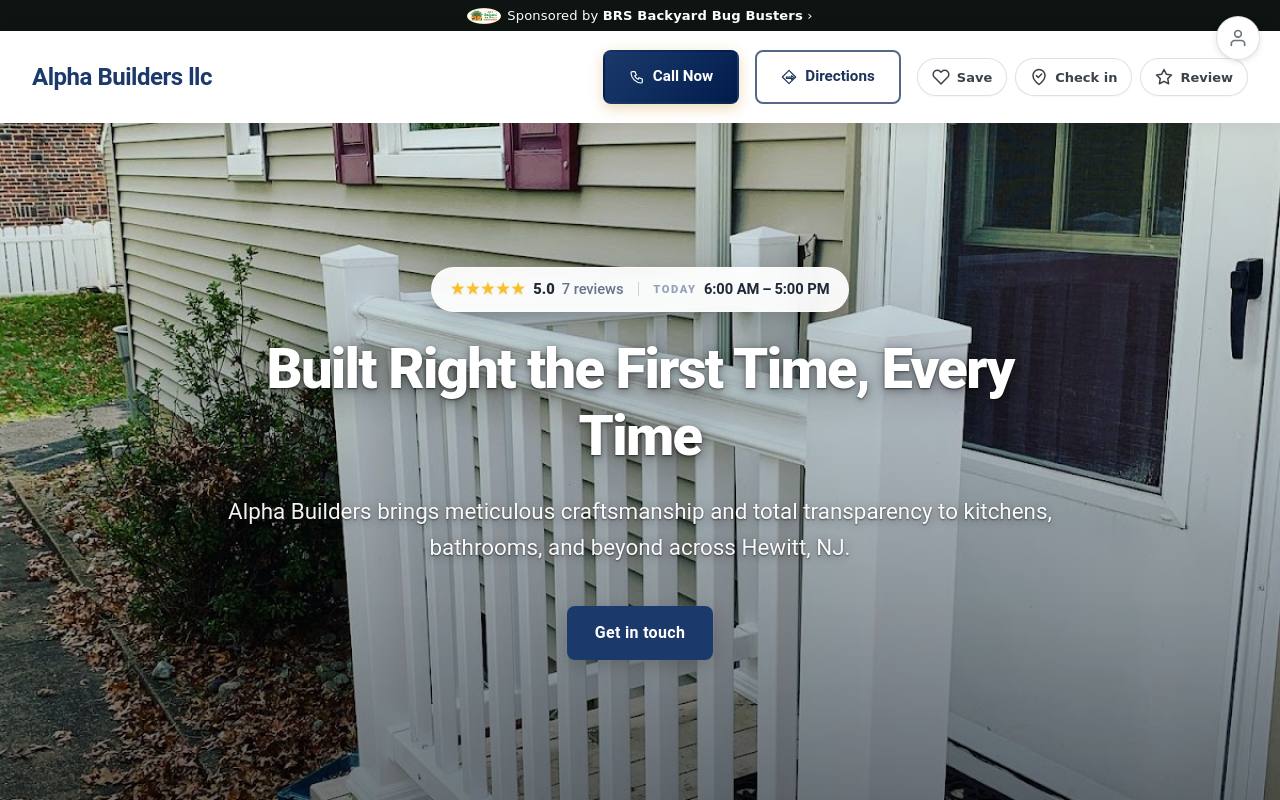 Preview of your live website