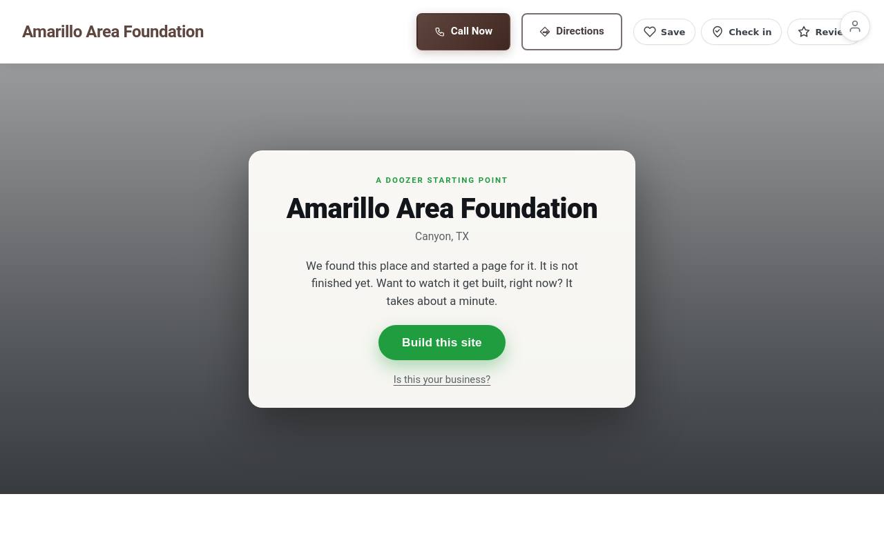 Preview of your live website