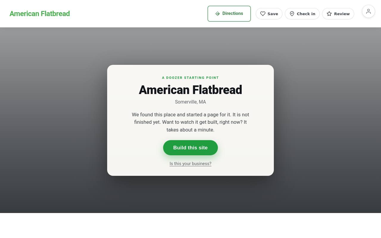 Preview of your live website