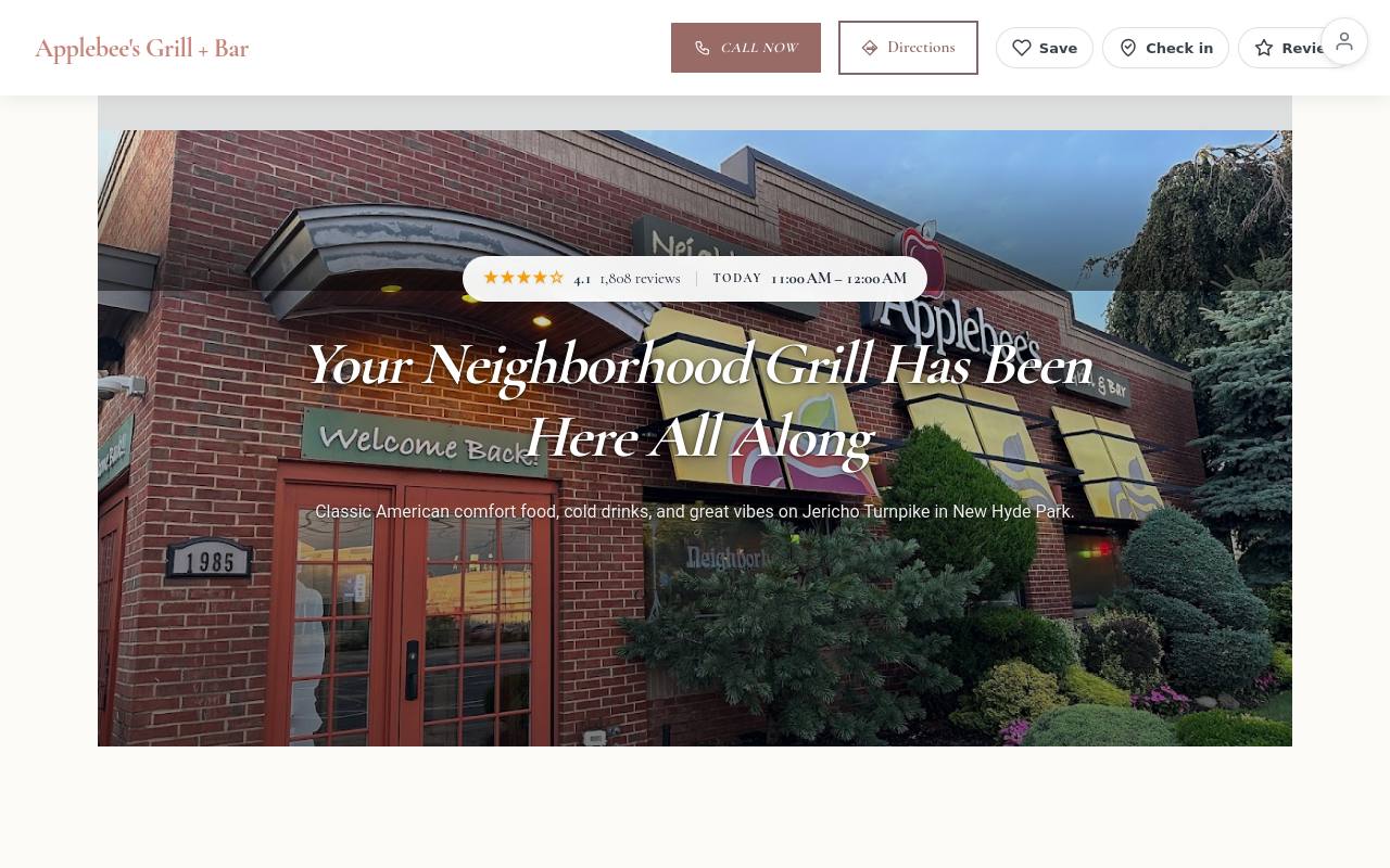 Preview of your live website
