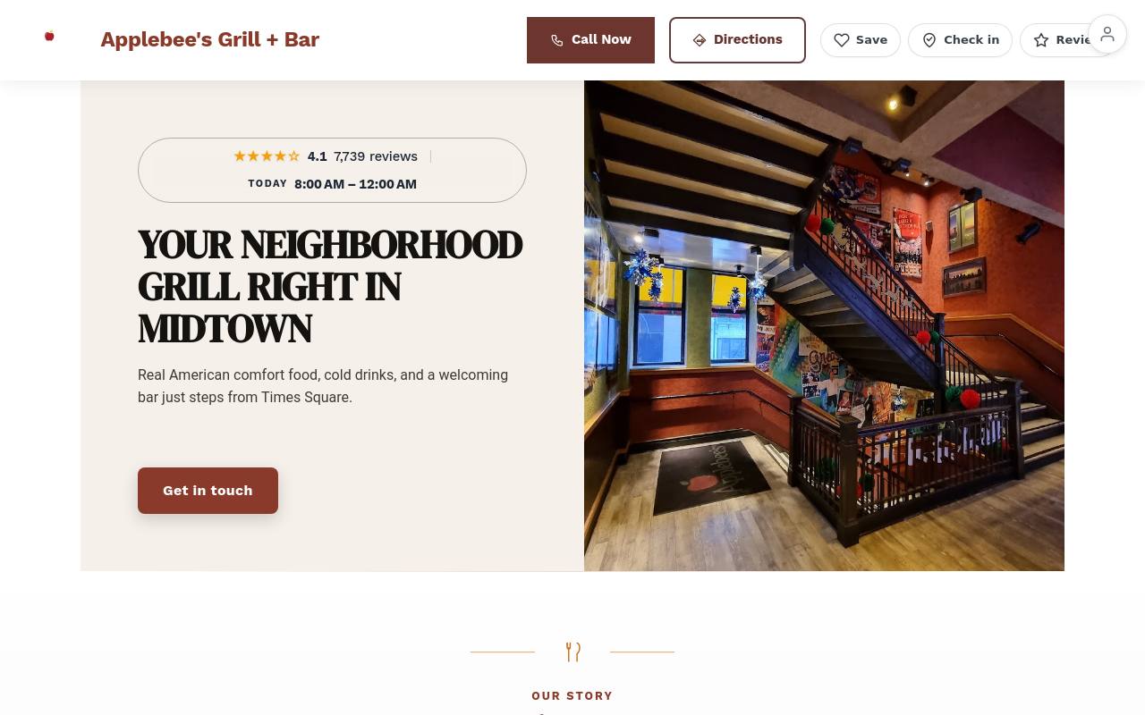 Preview of your live website