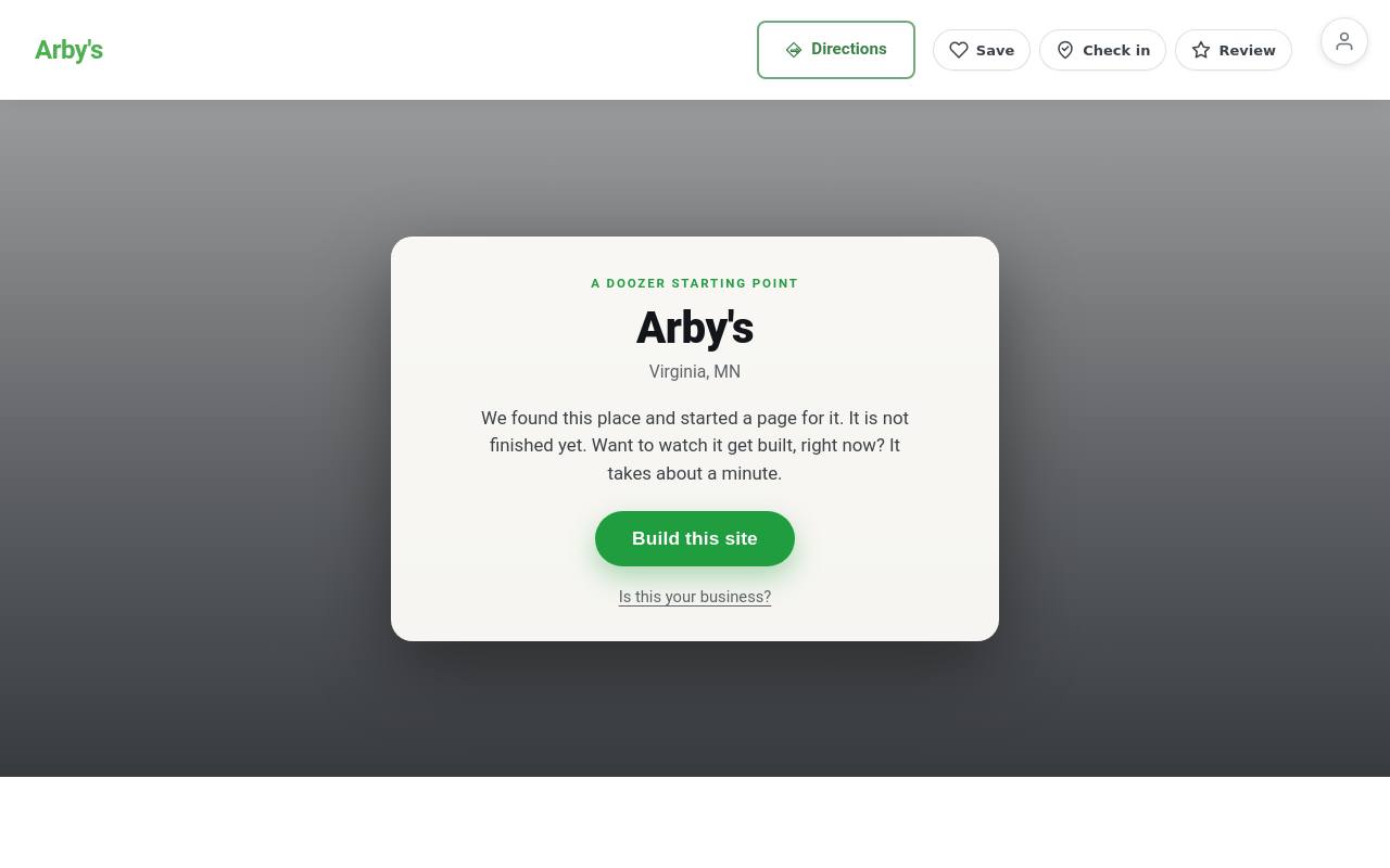 Preview of your live website