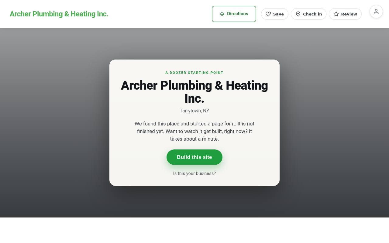 Preview of your live website