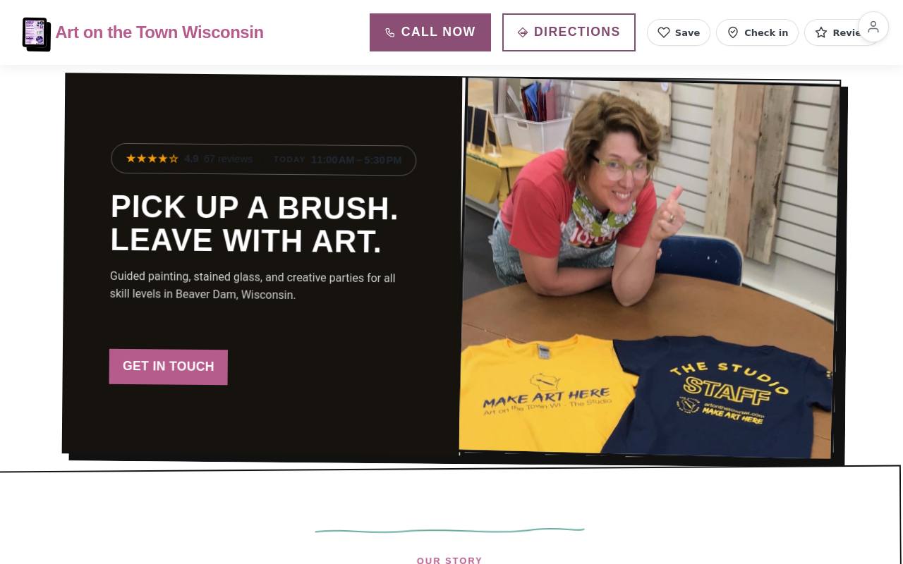 Preview of your live website