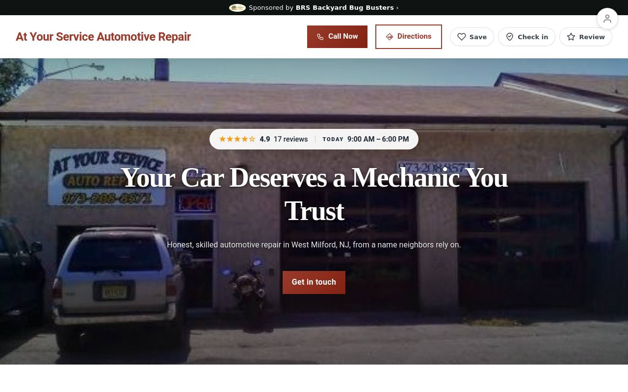 Preview of your live website