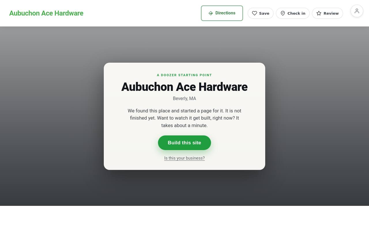 Preview of your live website