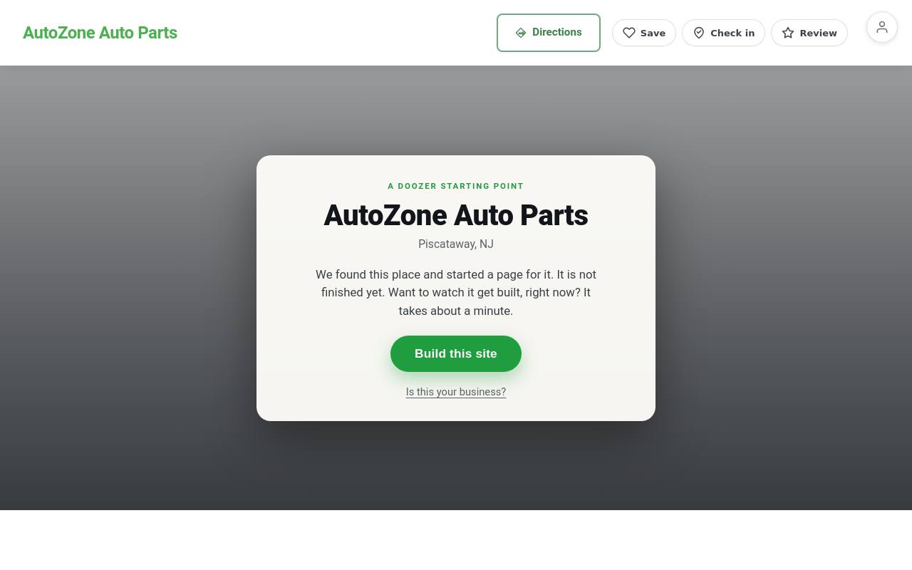 Preview of your live website