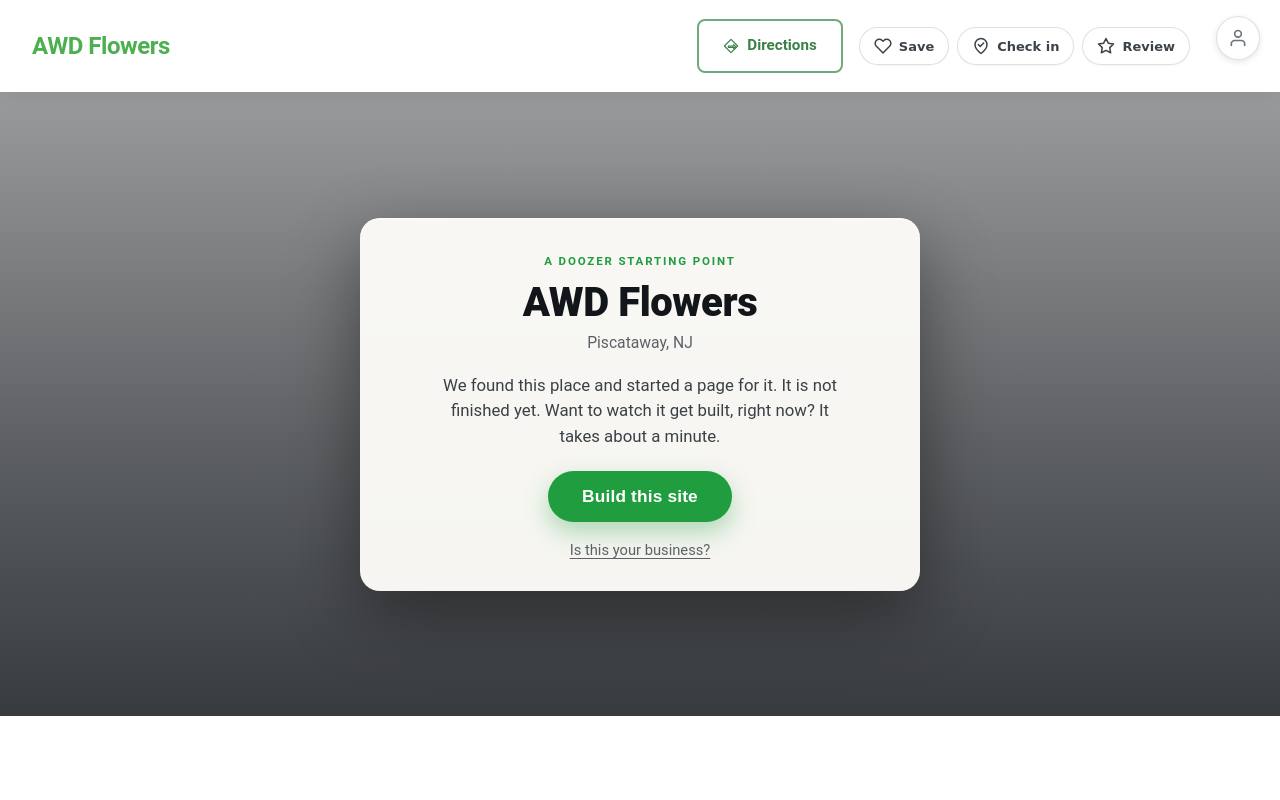 Preview of your live website