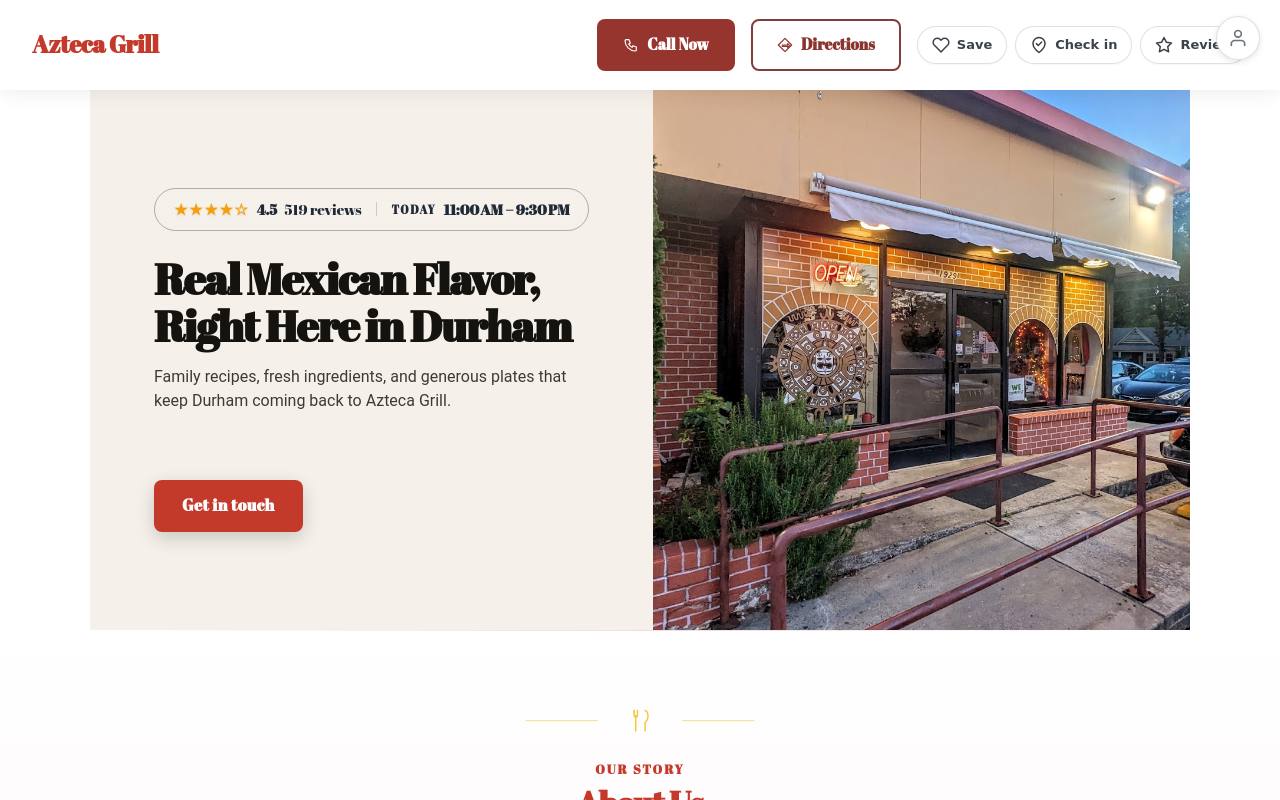 Preview of your live website