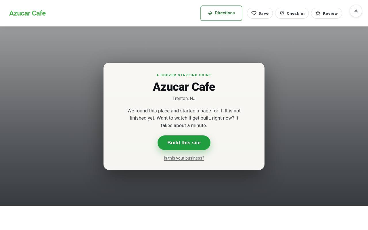 Preview of your live website