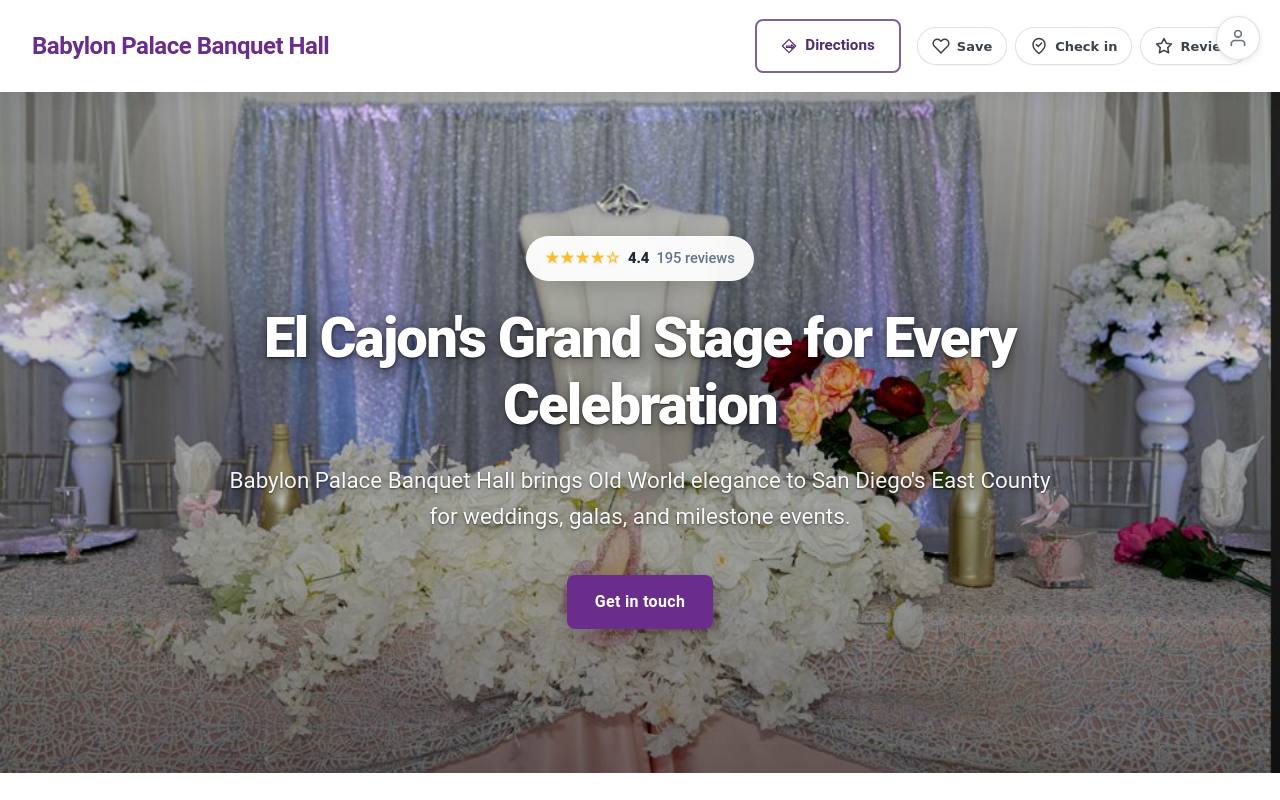 Preview of your live website