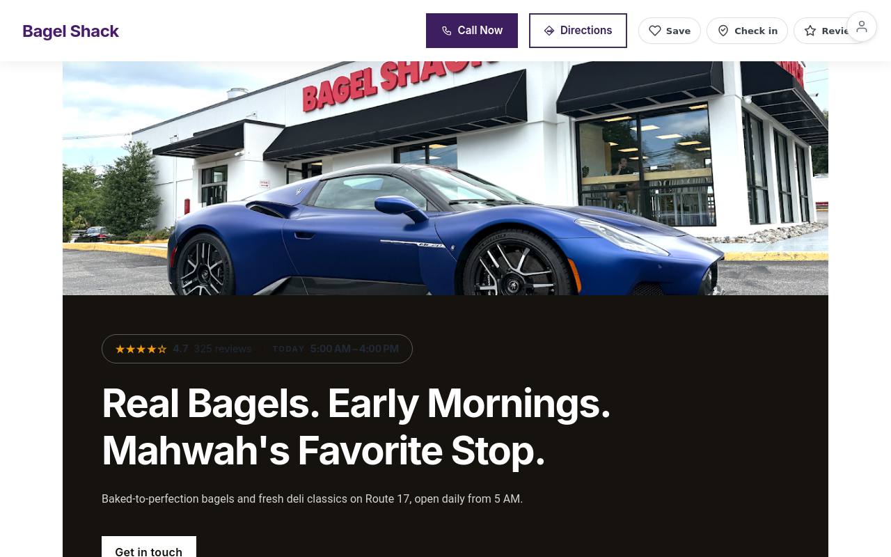 Preview of your live website