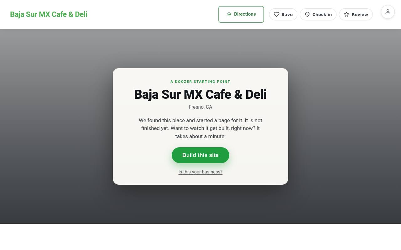 Preview of your live website