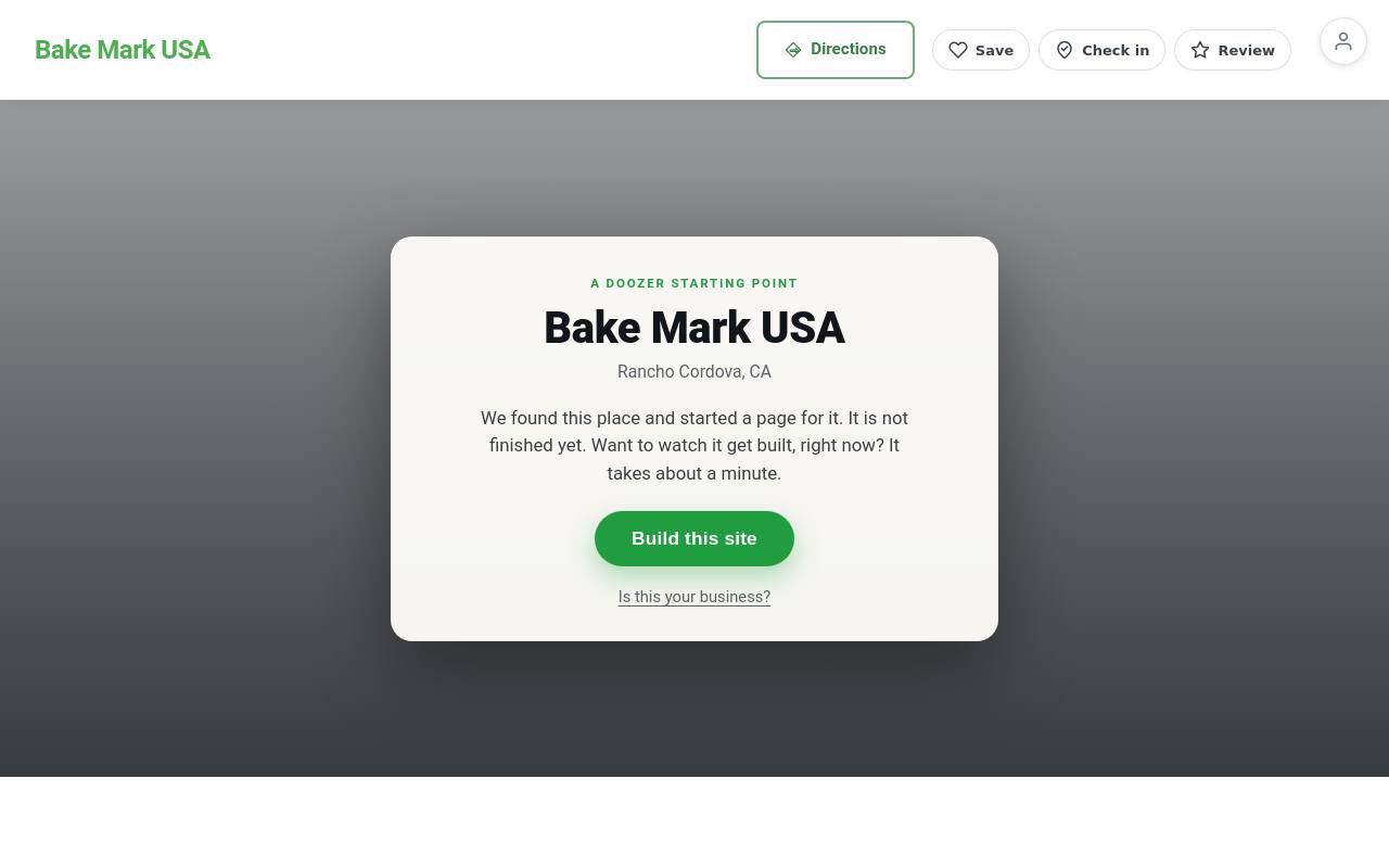 Preview of your live website