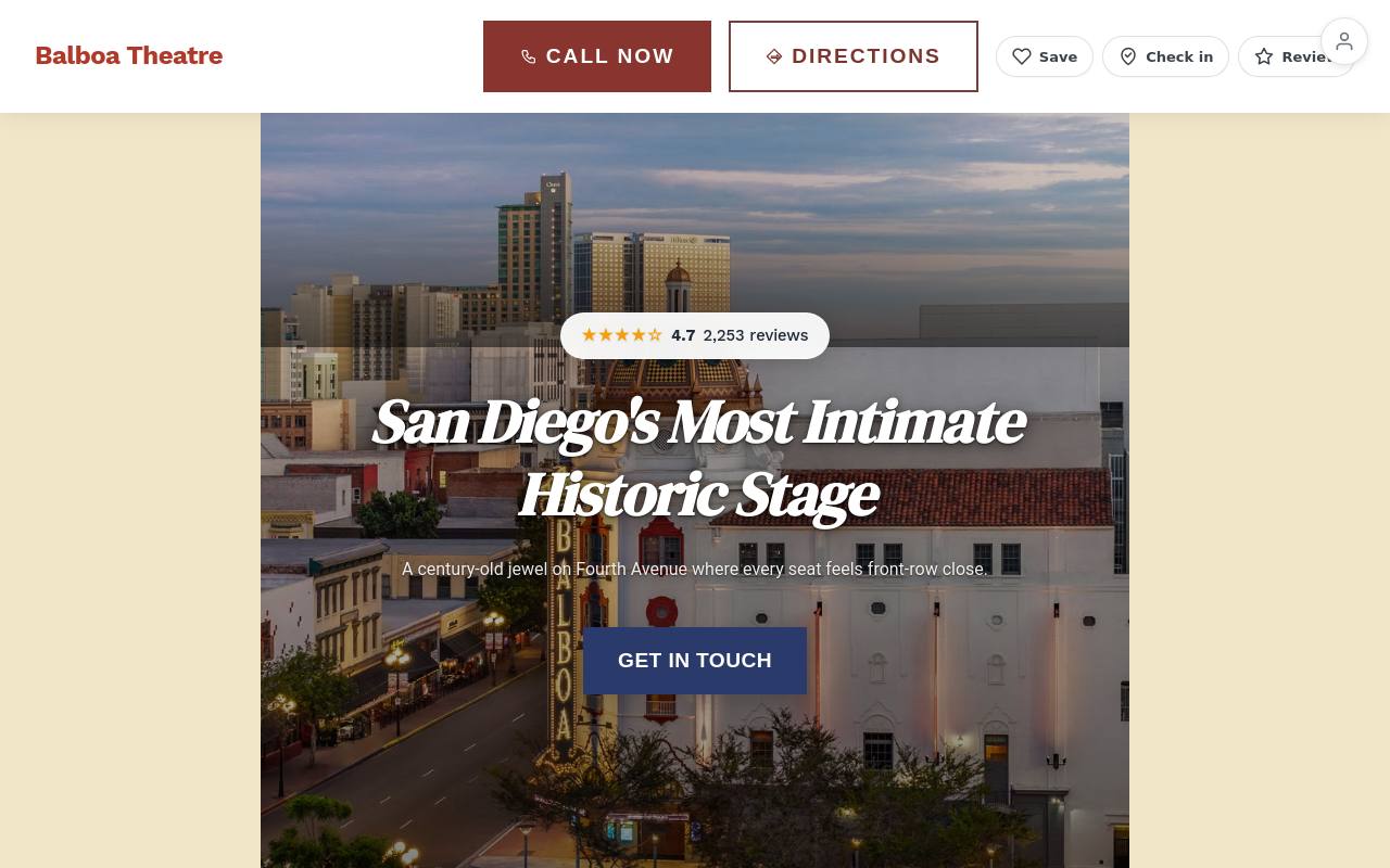 Preview of your live website