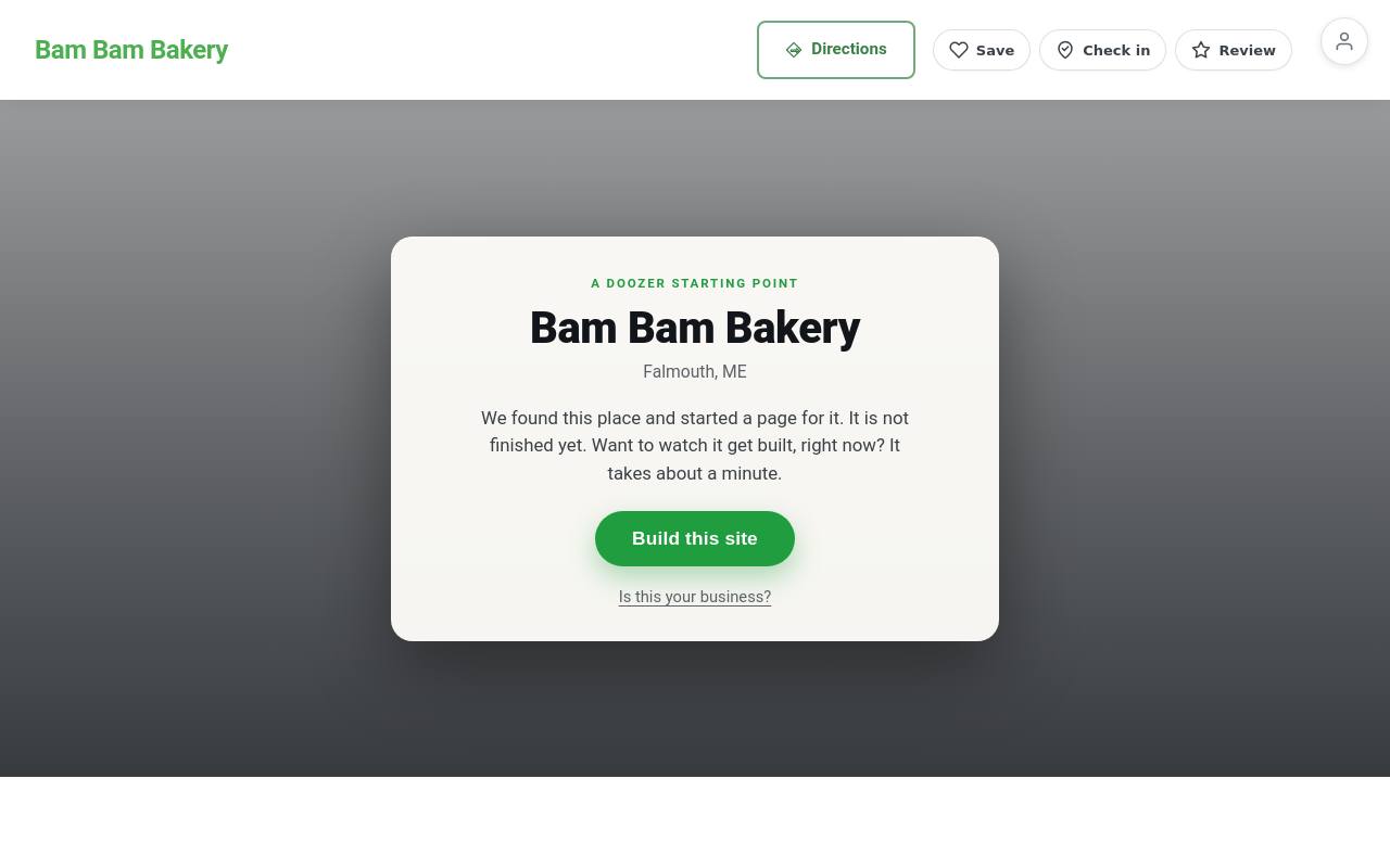 Preview of your live website