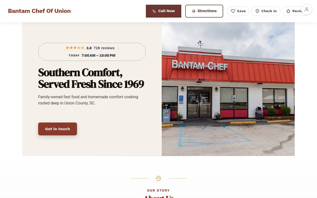 Preview of your live website