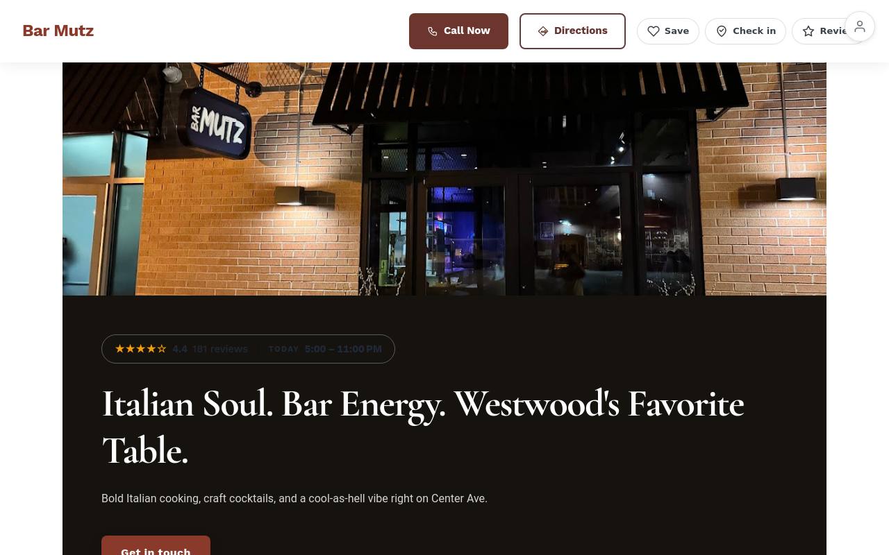 Preview of your live website