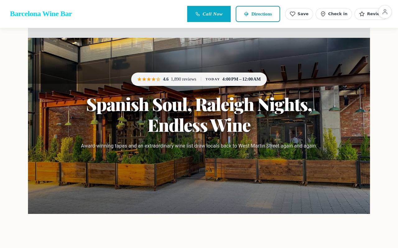 Preview of your live website