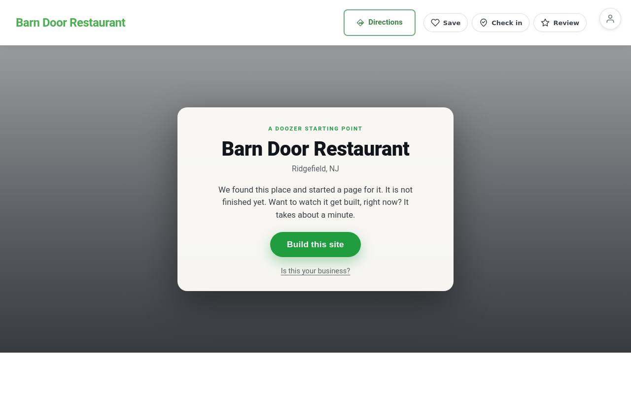 Preview of your live website