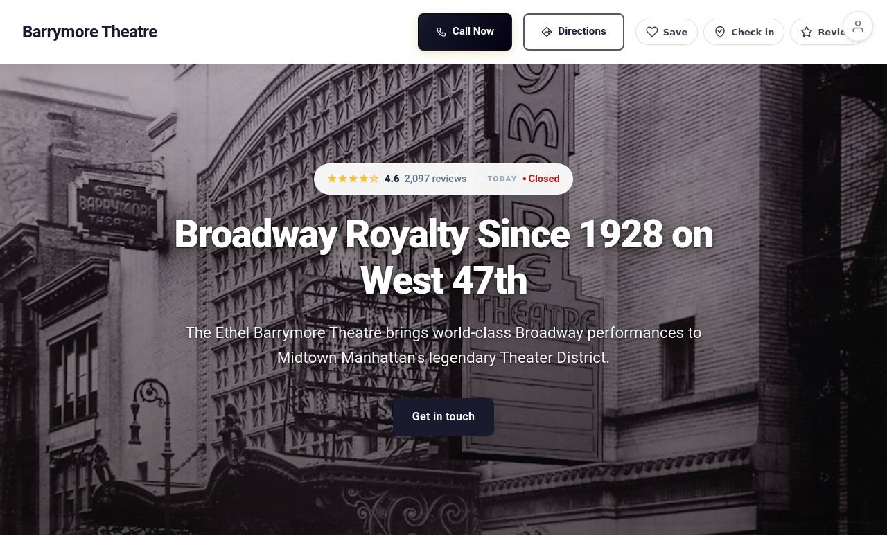 Preview of your live website