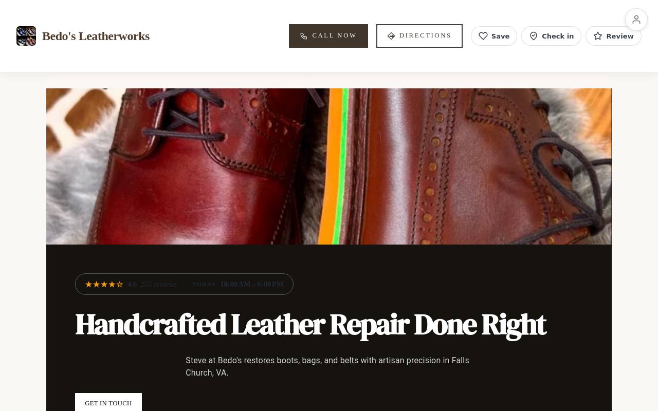 Preview of your live website