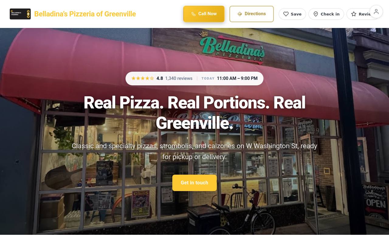 Preview of your live website