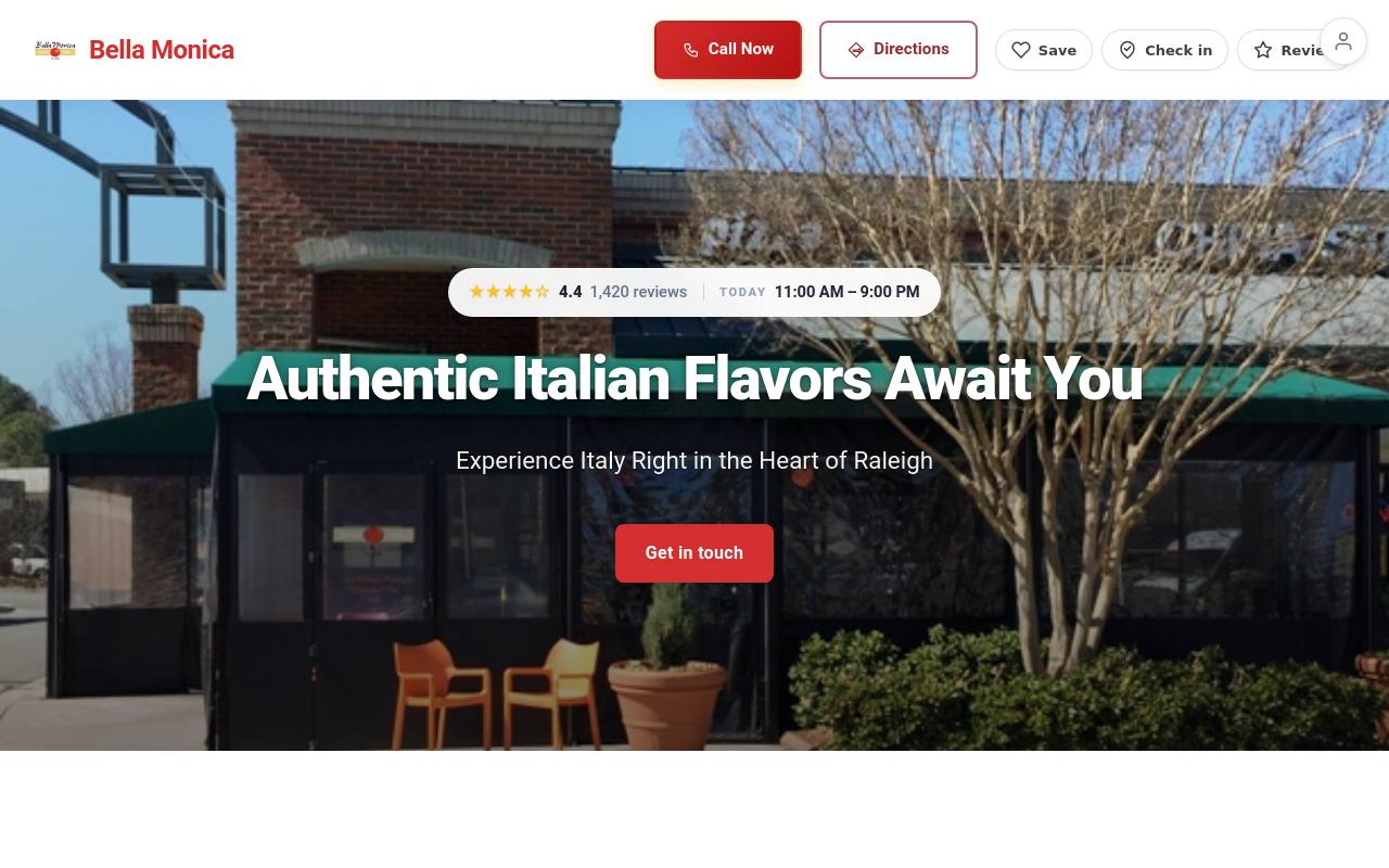 Preview of your live website