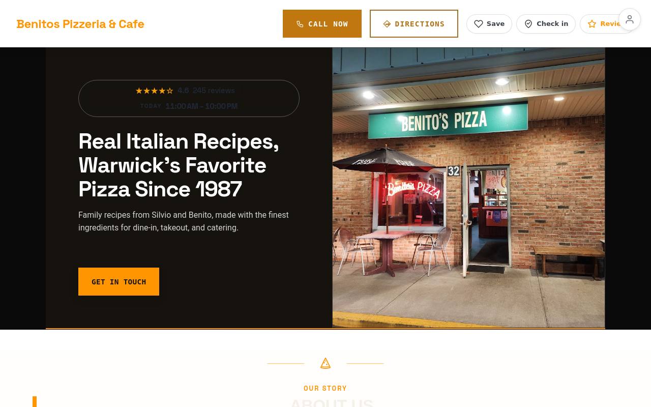 Preview of your live website