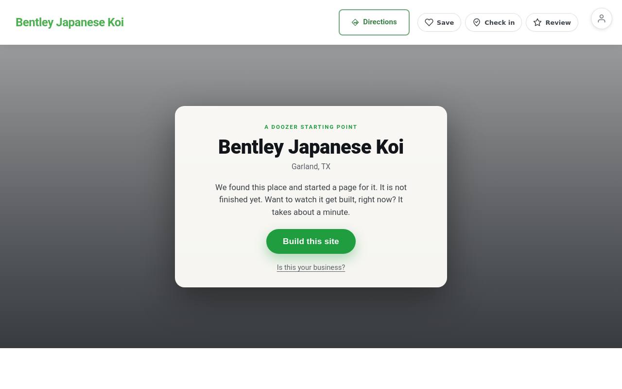 Preview of your live website