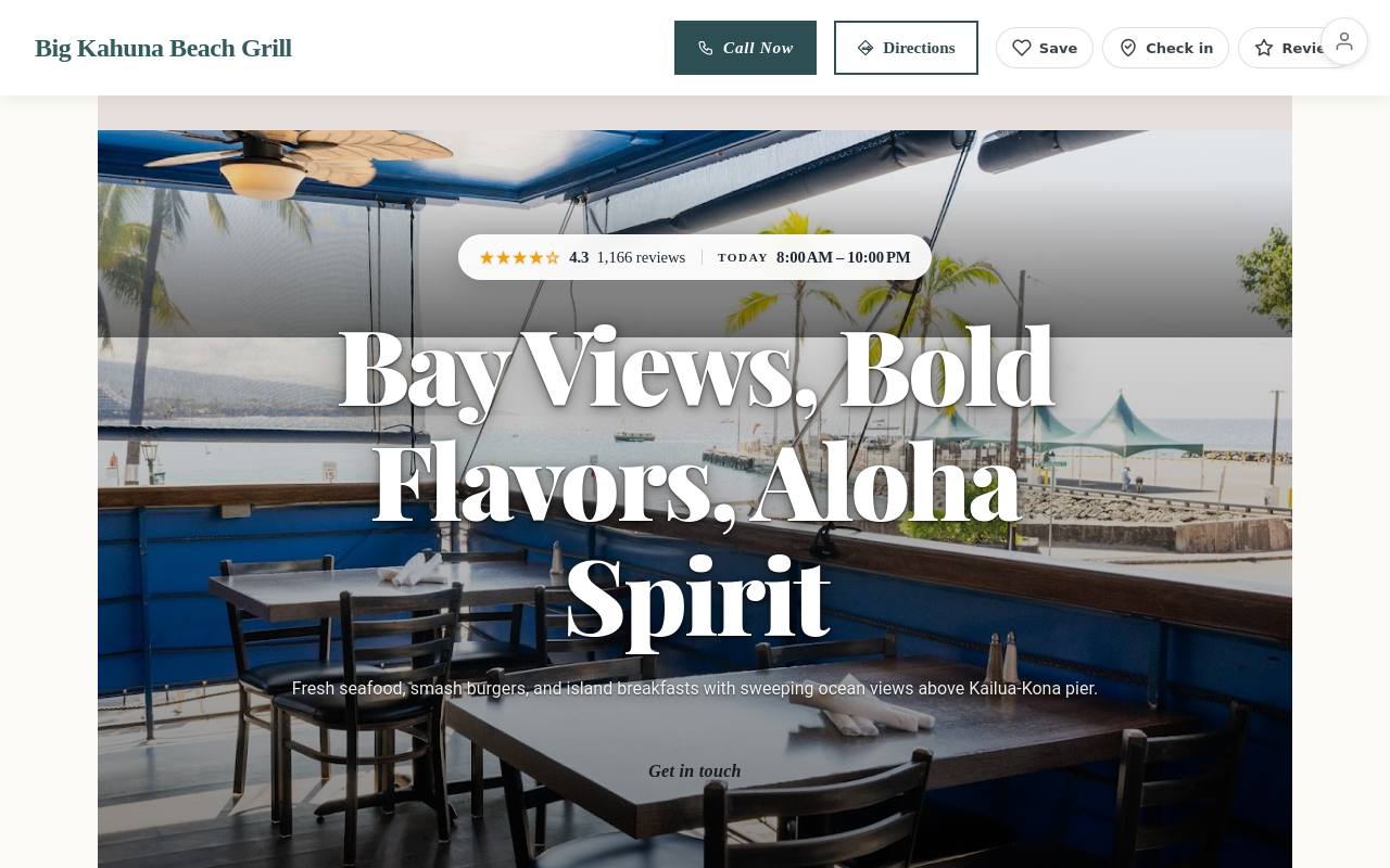 Preview of your live website