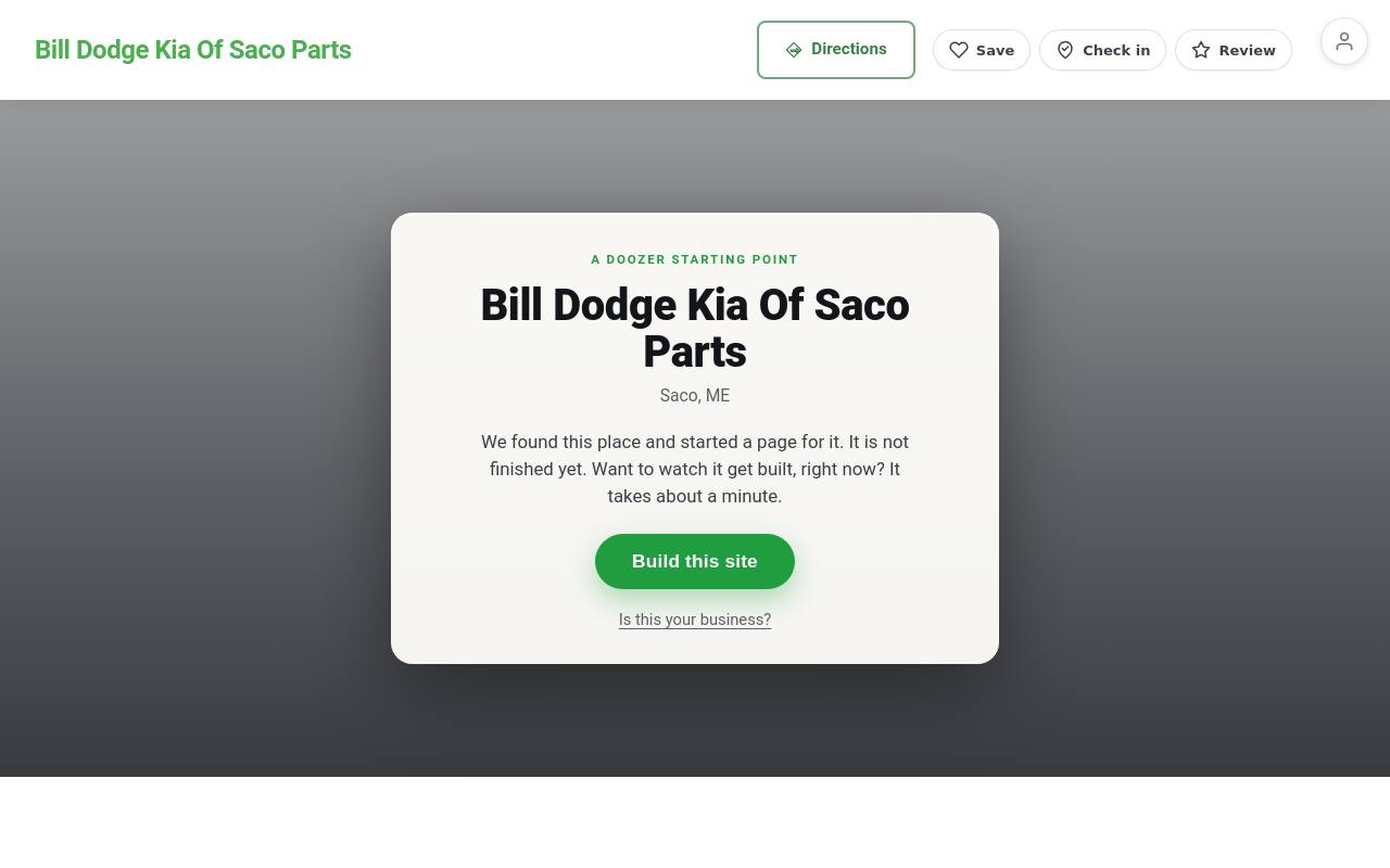 Preview of your live website