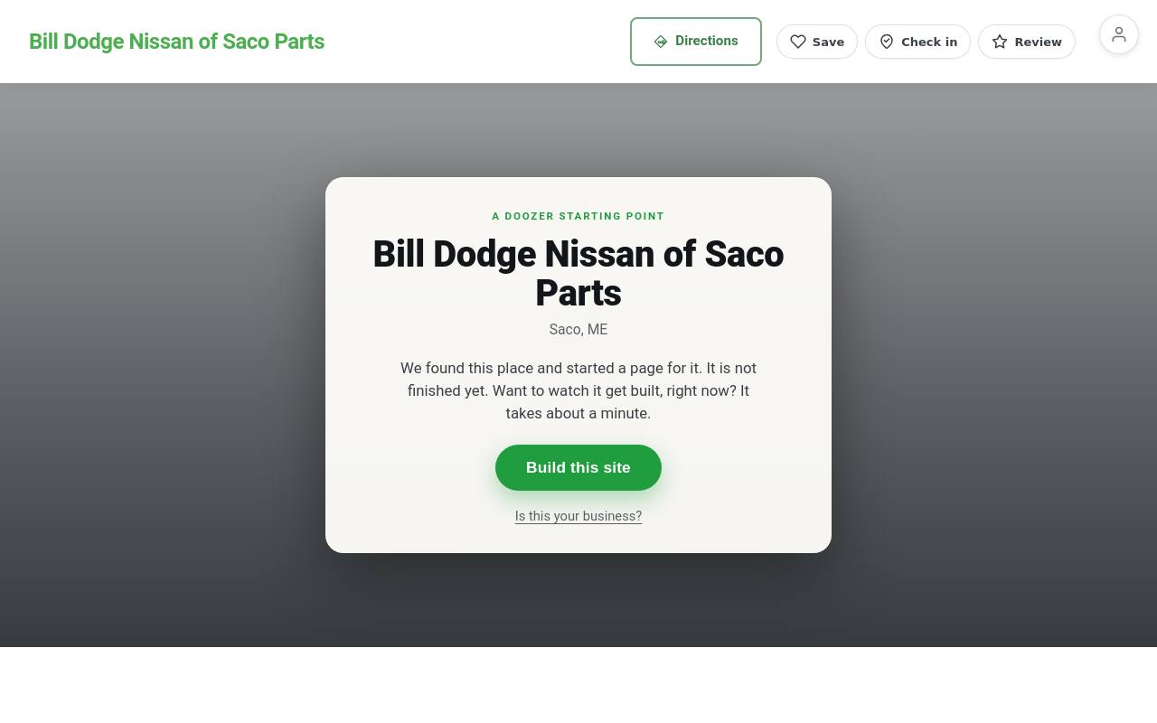 Preview of your live website