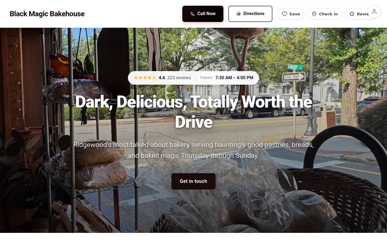 Preview of your live website