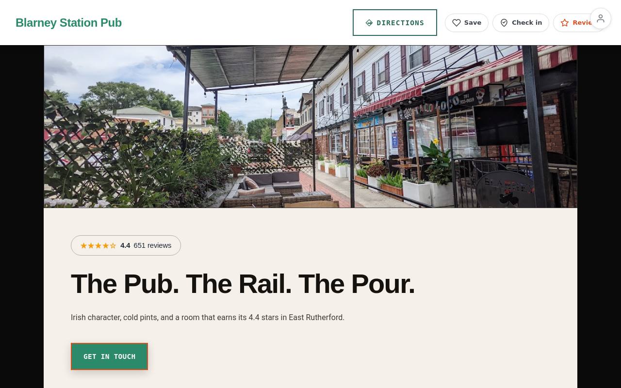Preview of your live website
