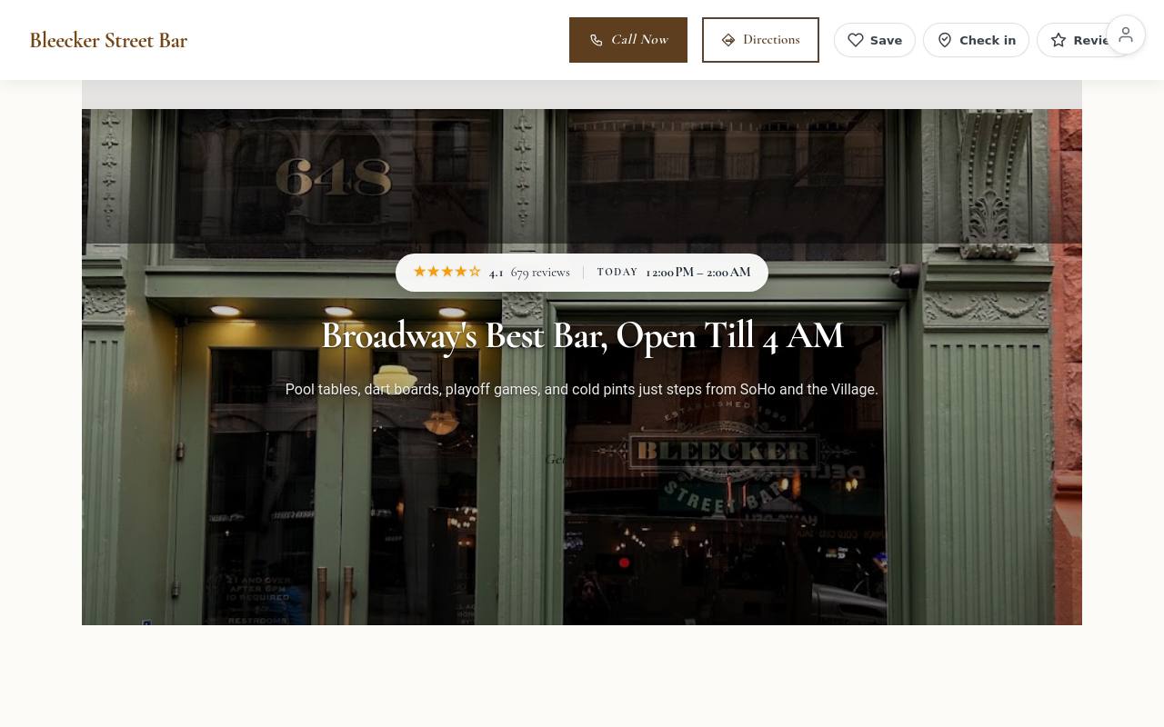 Preview of your live website