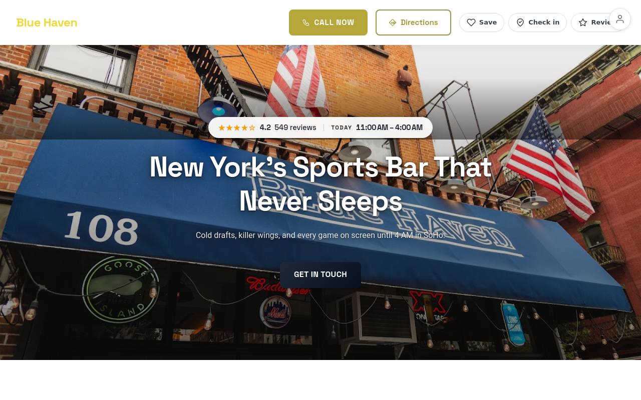 Preview of your live website