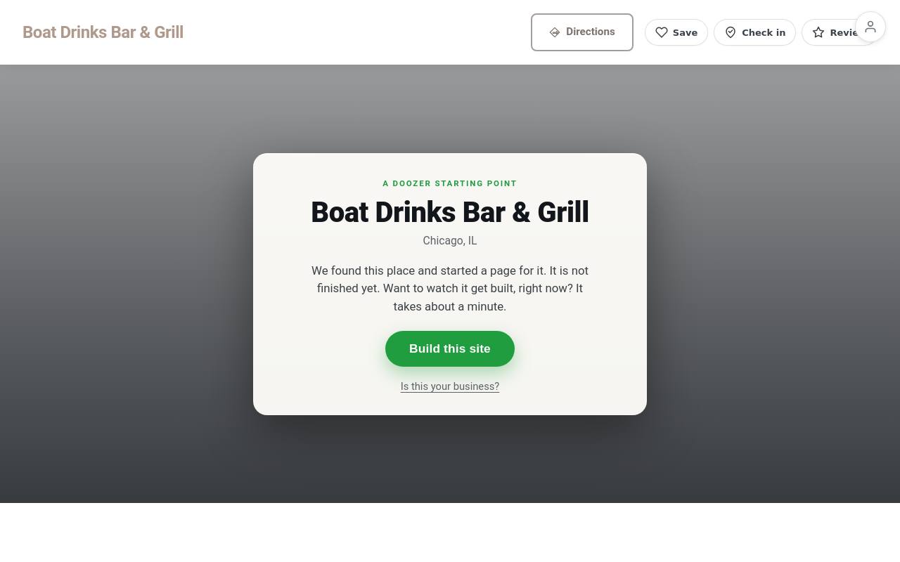 Preview of your live website