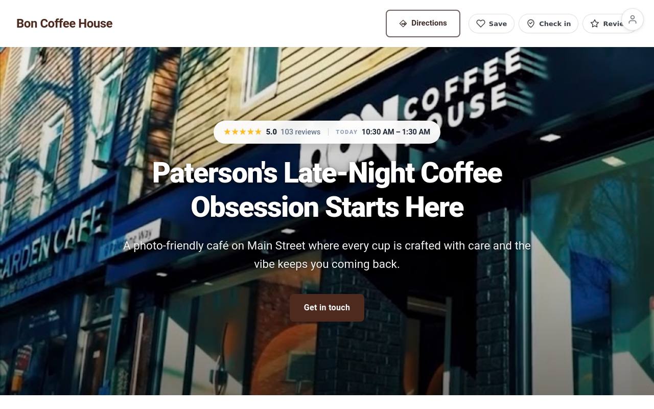 Preview of your live website